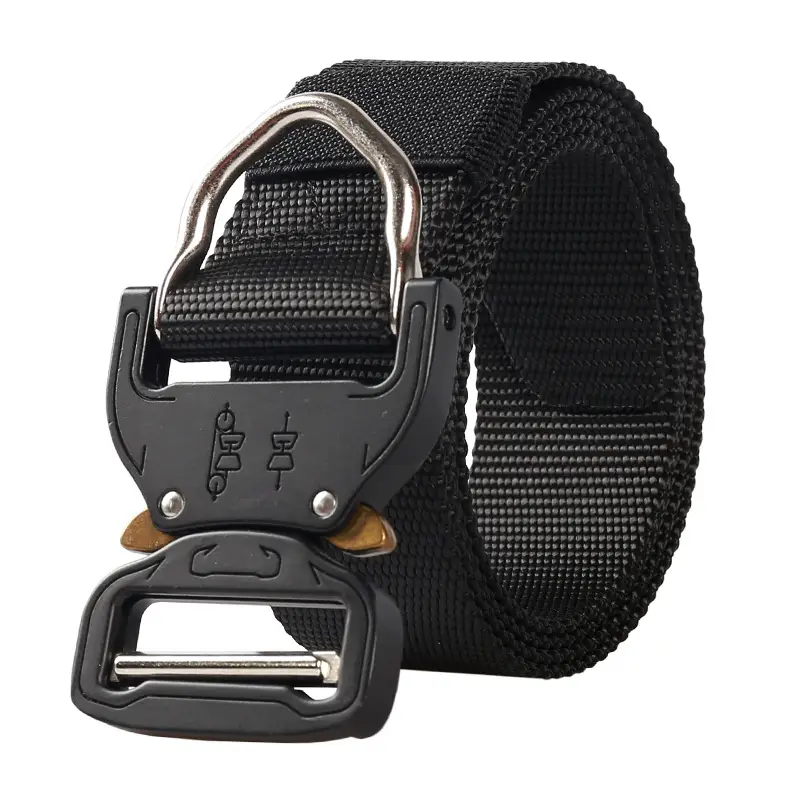 Military Tactical Belt Cobra Black Quick Release Buckle - Image 3