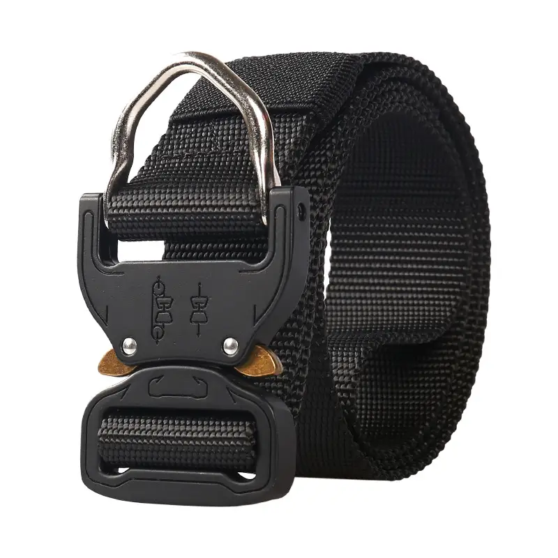 Military Tactical Belt Cobra Black Quick Release Buckle - Image 4