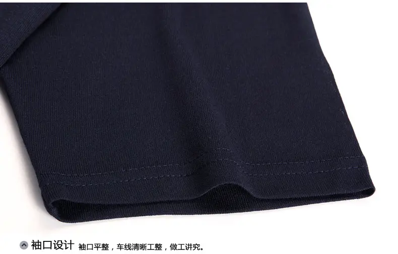 Men Polo Shirt Dark Blue Middle-aged Elderly Loose Fit — feature 34