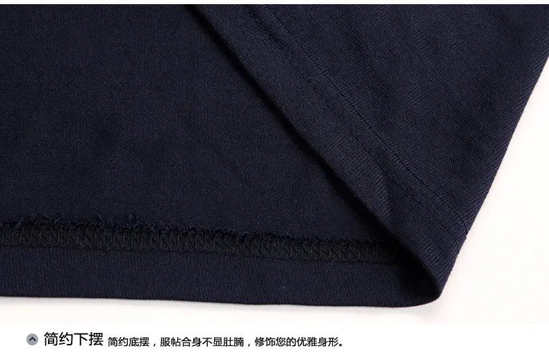 Men Polo Shirt Dark Blue Middle-aged Elderly Loose Fit — feature 35