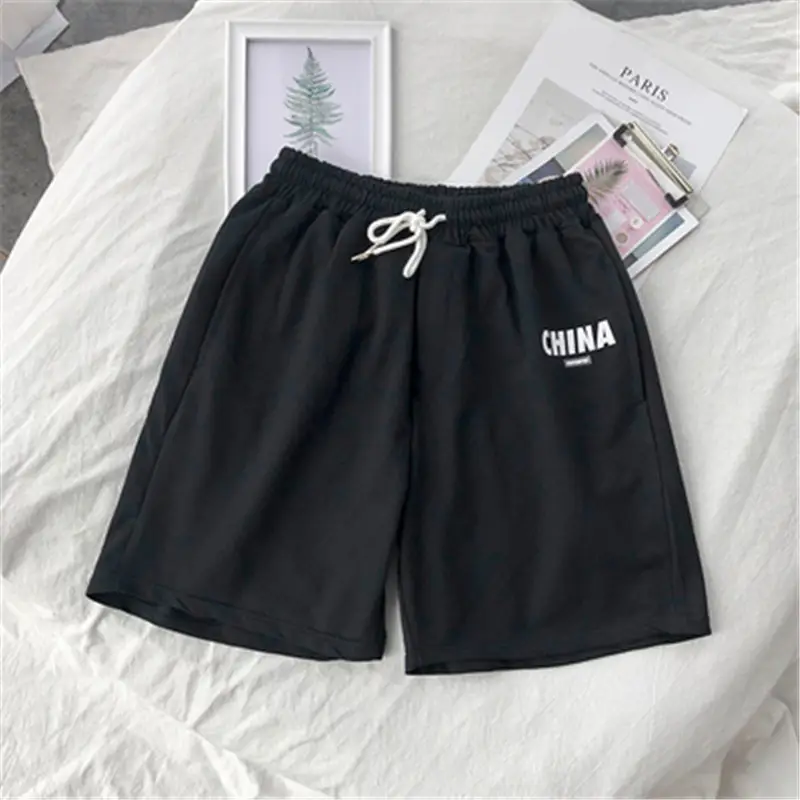 Japanese Harajuku Youth Hip Hop Shorts White Loose Casual Print - Image 13