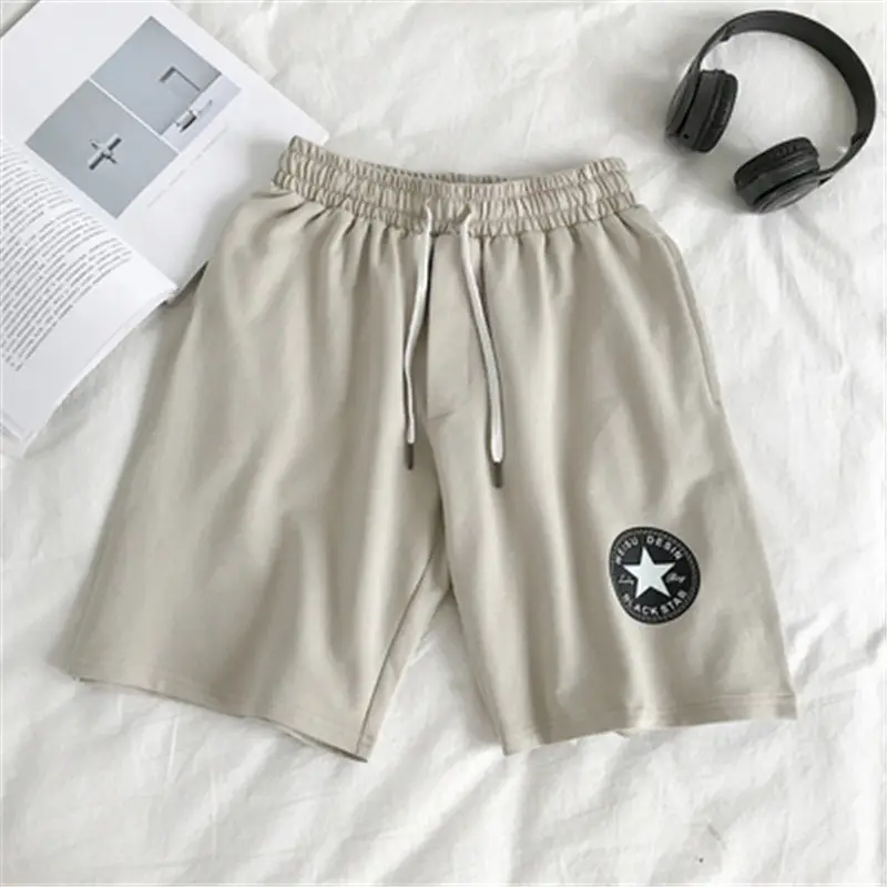 Japanese Harajuku Youth Hip Hop Shorts White Loose Casual Print - Image 5