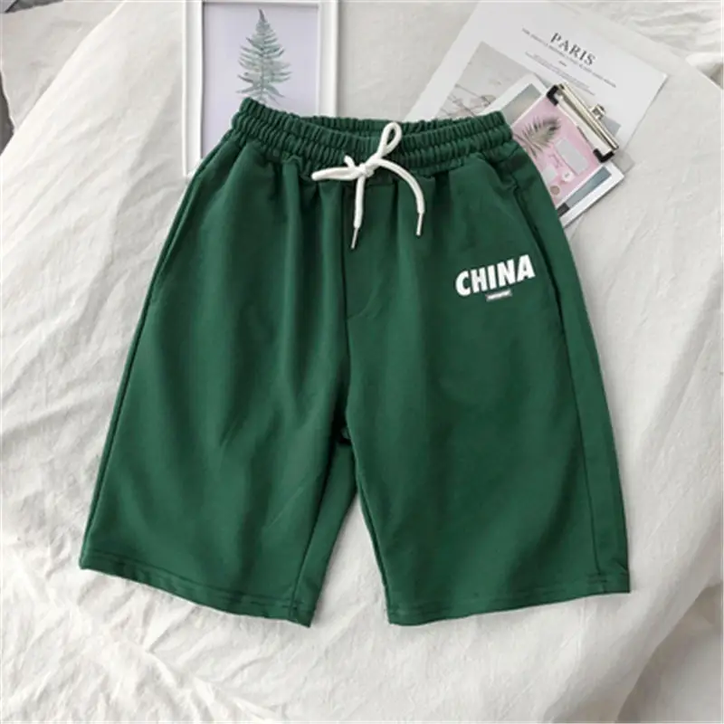 Japanese Harajuku Youth Hip Hop Shorts White Loose Casual Print - Image 9
