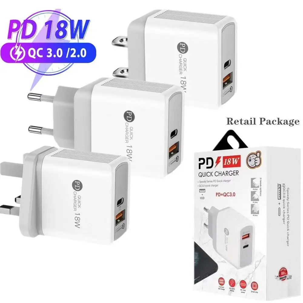 PD18W Fast Charging Adapter 5V3A European American British - Image 2