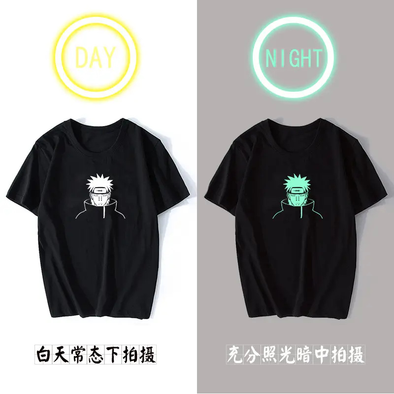 Naruto Sasuke T-Shirt Black Cotton Summer Casual
