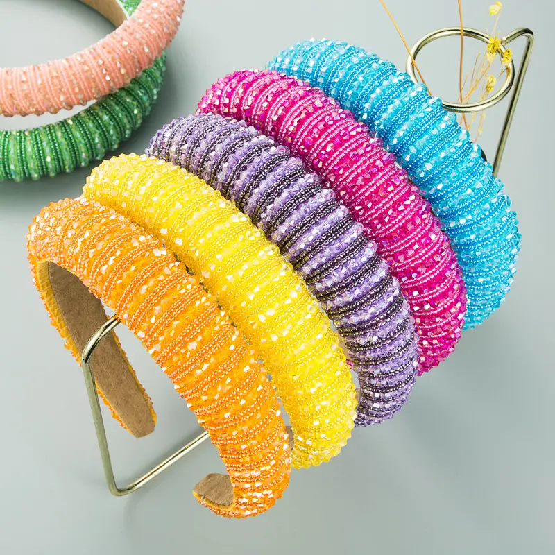 Pink Beaded European Headband for Women - Image 55