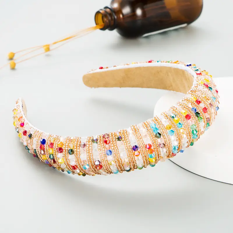 Pink Beaded European Headband for Women - Image 15