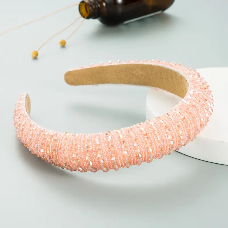 Pink Beaded European Headband for Women - Image 25