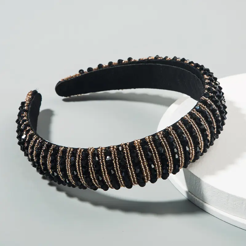 Pink Beaded European Headband for Women - Image 7