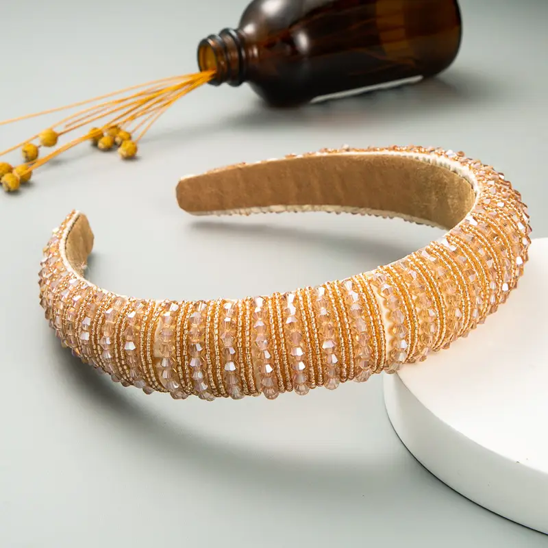 Pink Beaded European Headband for Women - Image 8