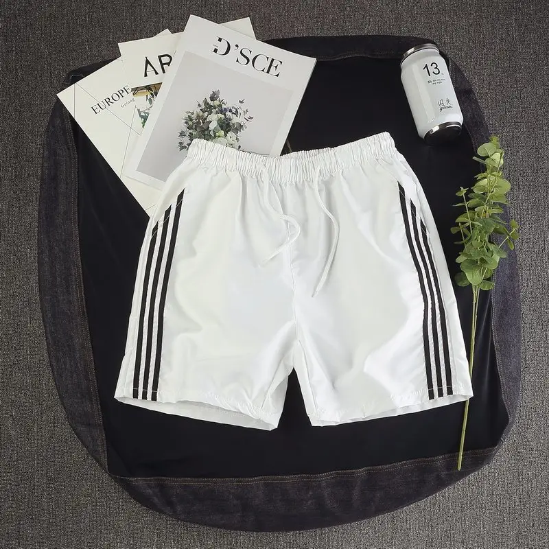 Men White Stripe Shorts 34 Threads Casual Athletic - Image 8