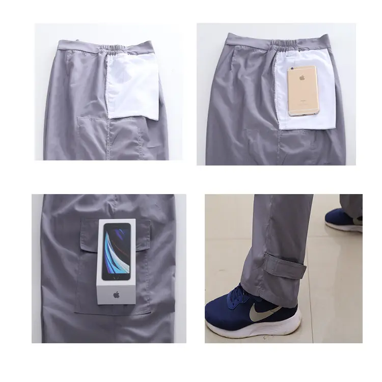 Wholesale Cargo Pants Blue Red Large Multi-Pocket - Image 5