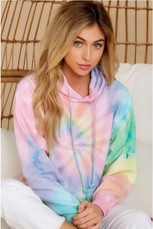 2020 Tie-Dye Hoodie Long Sleeve Summer Wear - Image 4