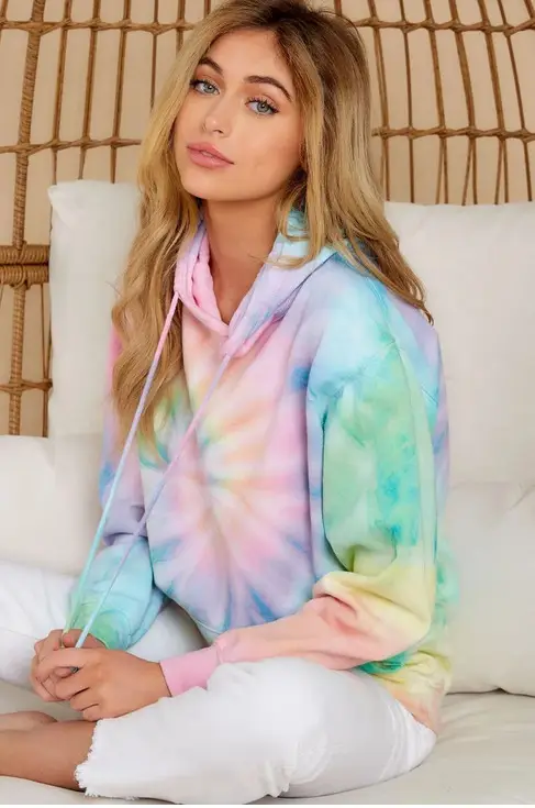 2020 Tie-Dye Hoodie Long Sleeve Summer Wear - Image 5