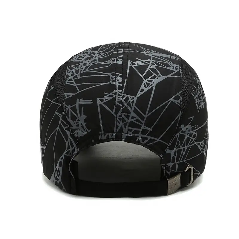 Men Geometric Graphic Baseball Cap Black Sunshade