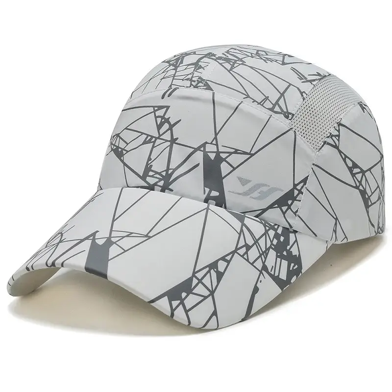 Men Geometric Graphic Baseball Cap Black Sunshade