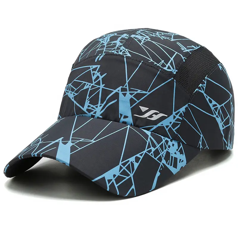 Men Geometric Graphic Baseball Cap Black Sunshade