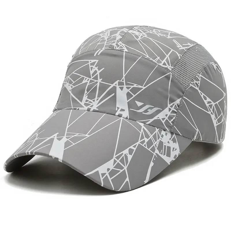 Men Geometric Graphic Baseball Cap Black Sunshade