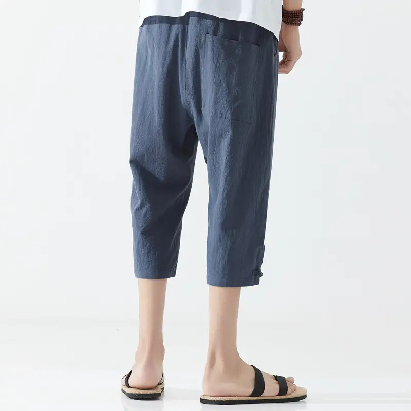 Men's Thin Capri Pants Black Plus Size Casual - Image 6