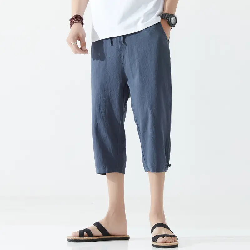 Men's Thin Capri Pants Black Plus Size Casual - Image 7
