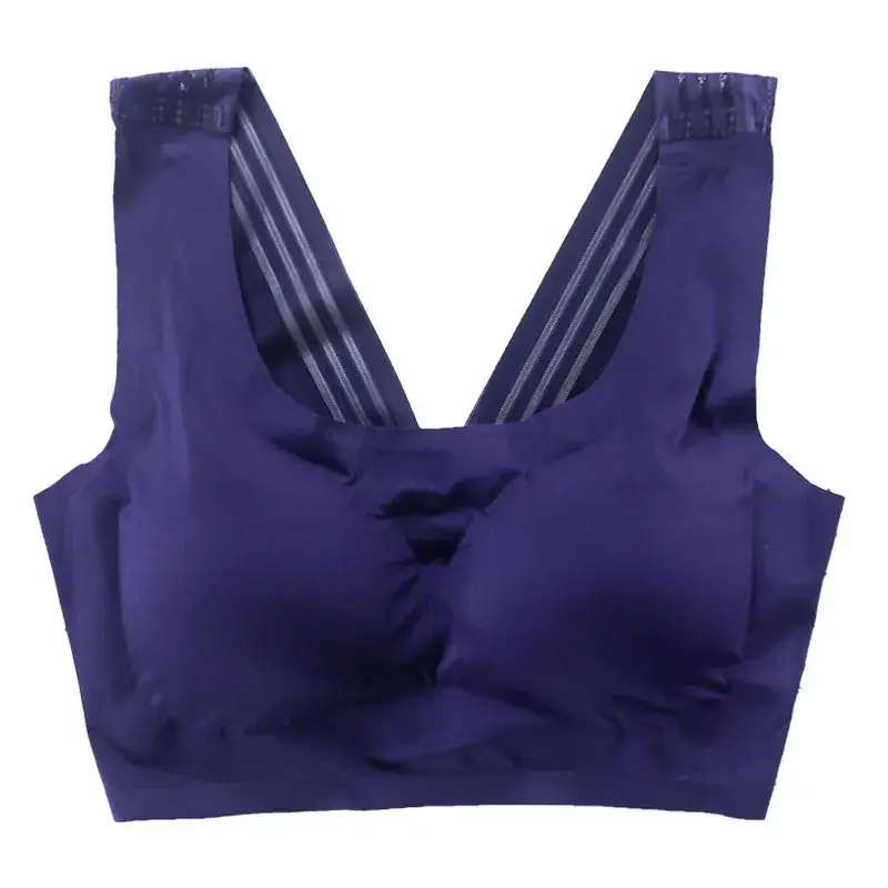 Blue Seamless Push-Up Bra Large Size