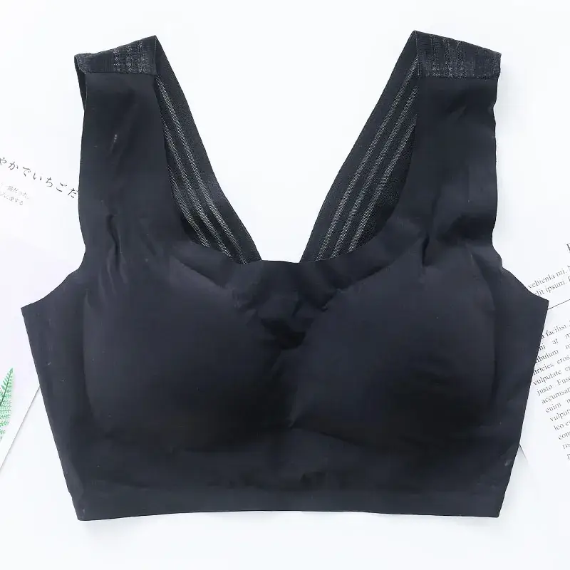 Blue Seamless Push-Up Bra Large Size