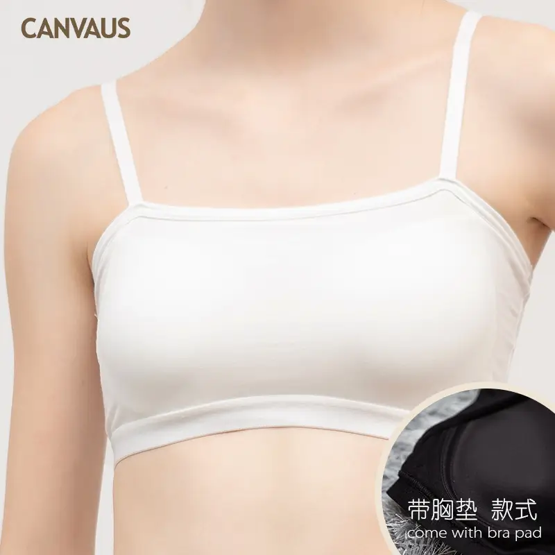 Black Canvas Non-Slip Camisole for Women