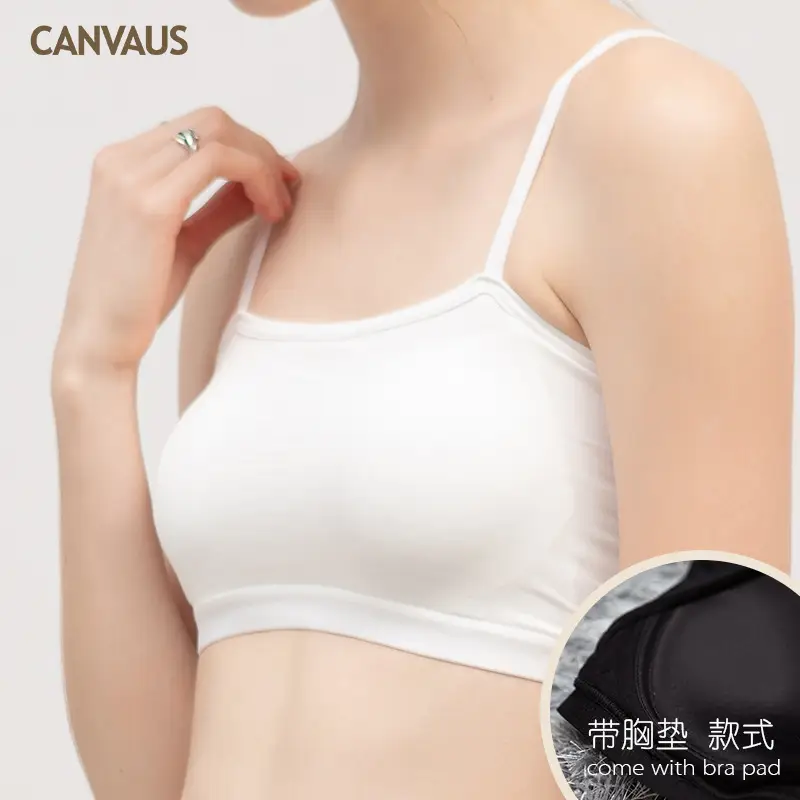 Black Canvas Non-Slip Camisole for Women