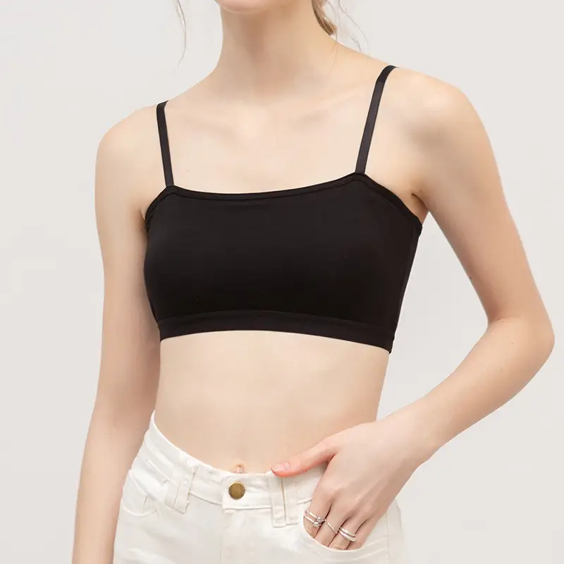 Black Canvas Non-Slip Camisole for Women