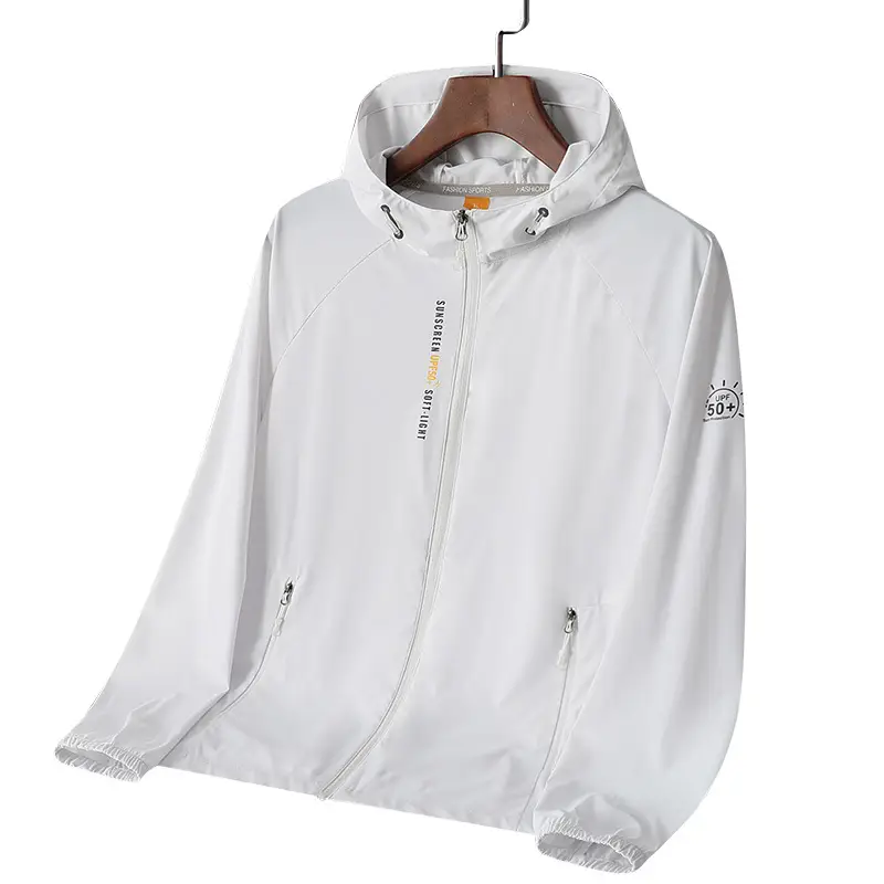 Men Women UV50+ Reflective Sun Protection Jacket White - Image 14