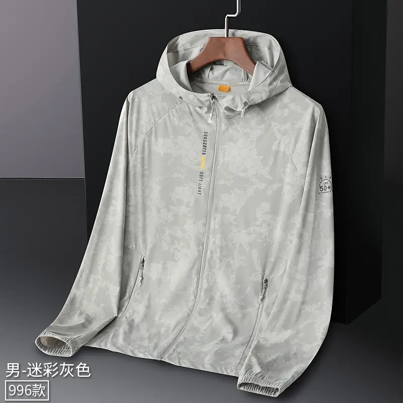 Men Women UV50+ Reflective Sun Protection Jacket White - Image 7