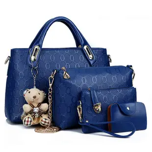 Pu 6-Piece Women's High-End Bag Set Blue Grey — feature 7