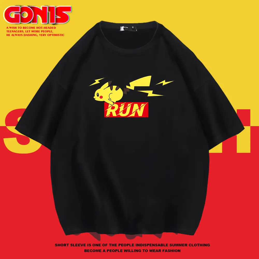 Men Yellow Run Graphic T-Shirt Cotton Short Sleeve - Image 7
