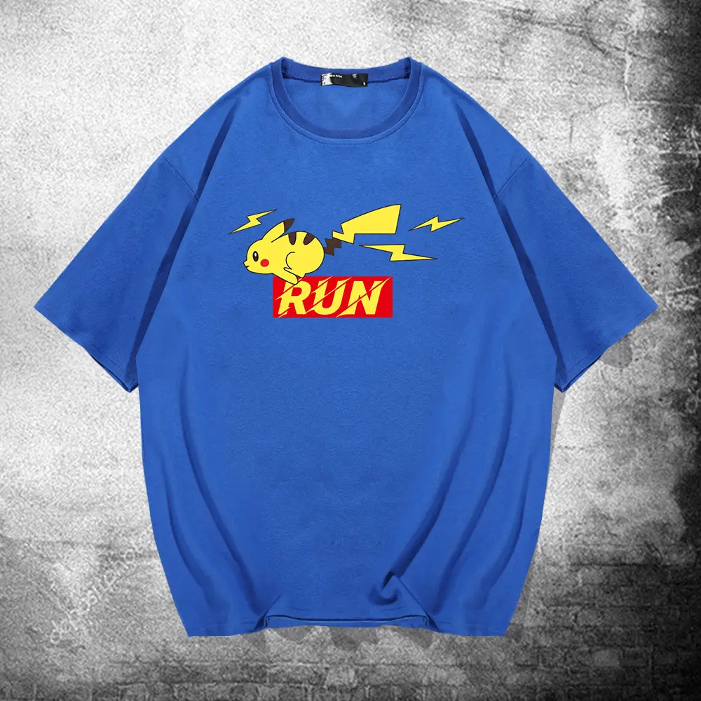 Men Yellow Run Graphic T-Shirt Cotton Short Sleeve - Image 11
