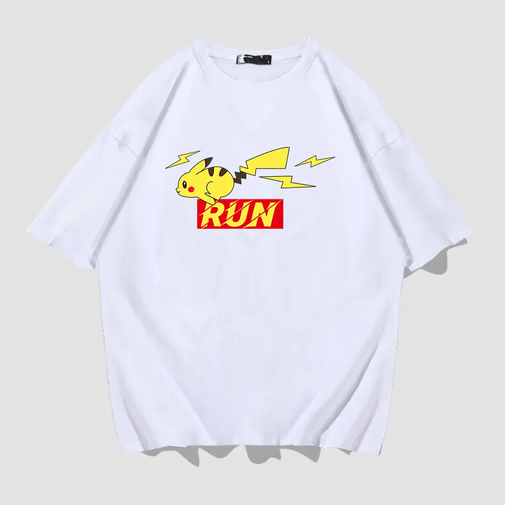 Men Yellow Run Graphic T-Shirt Cotton Short Sleeve - Image 2