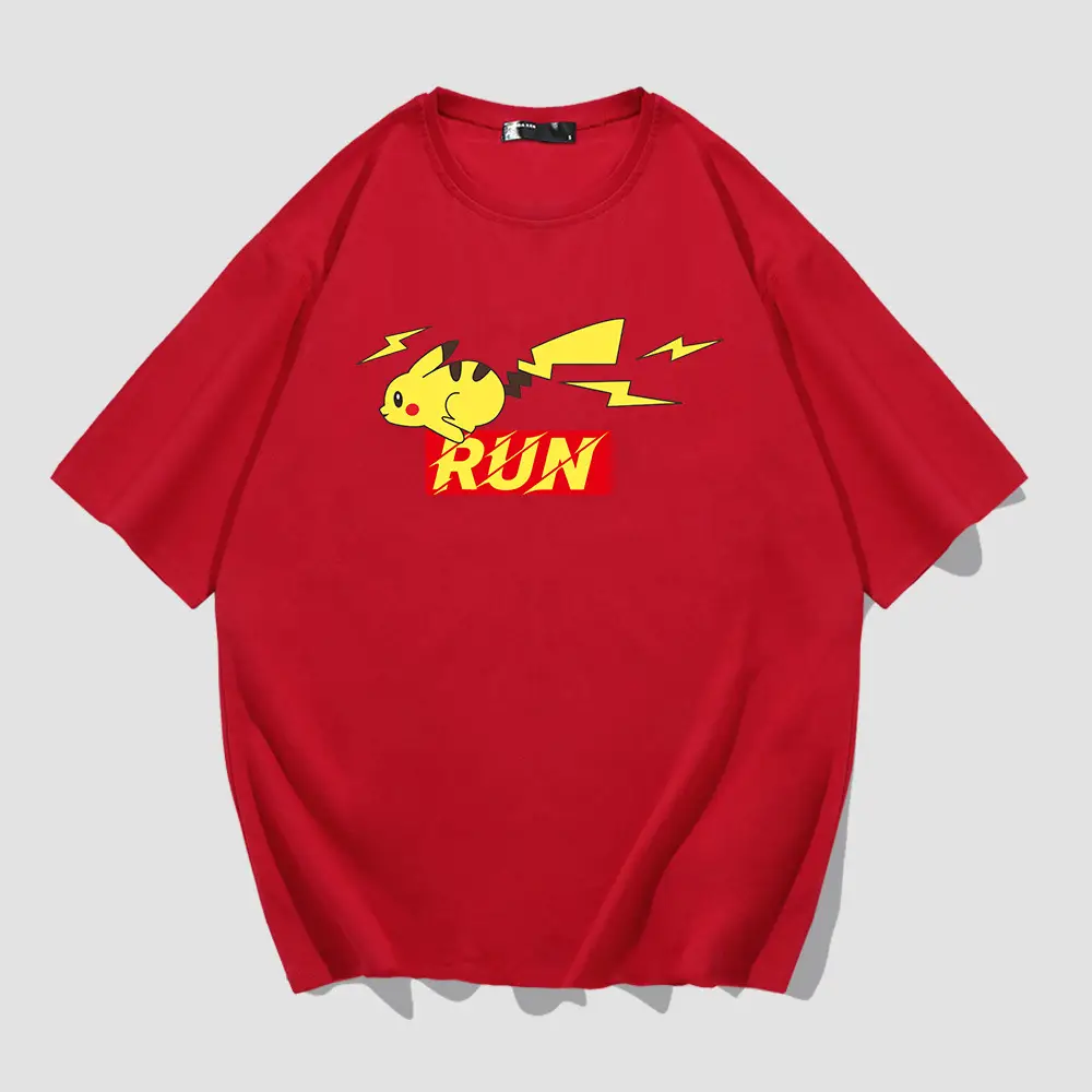 Men Yellow Run Graphic T-Shirt Cotton Short Sleeve - Image 4