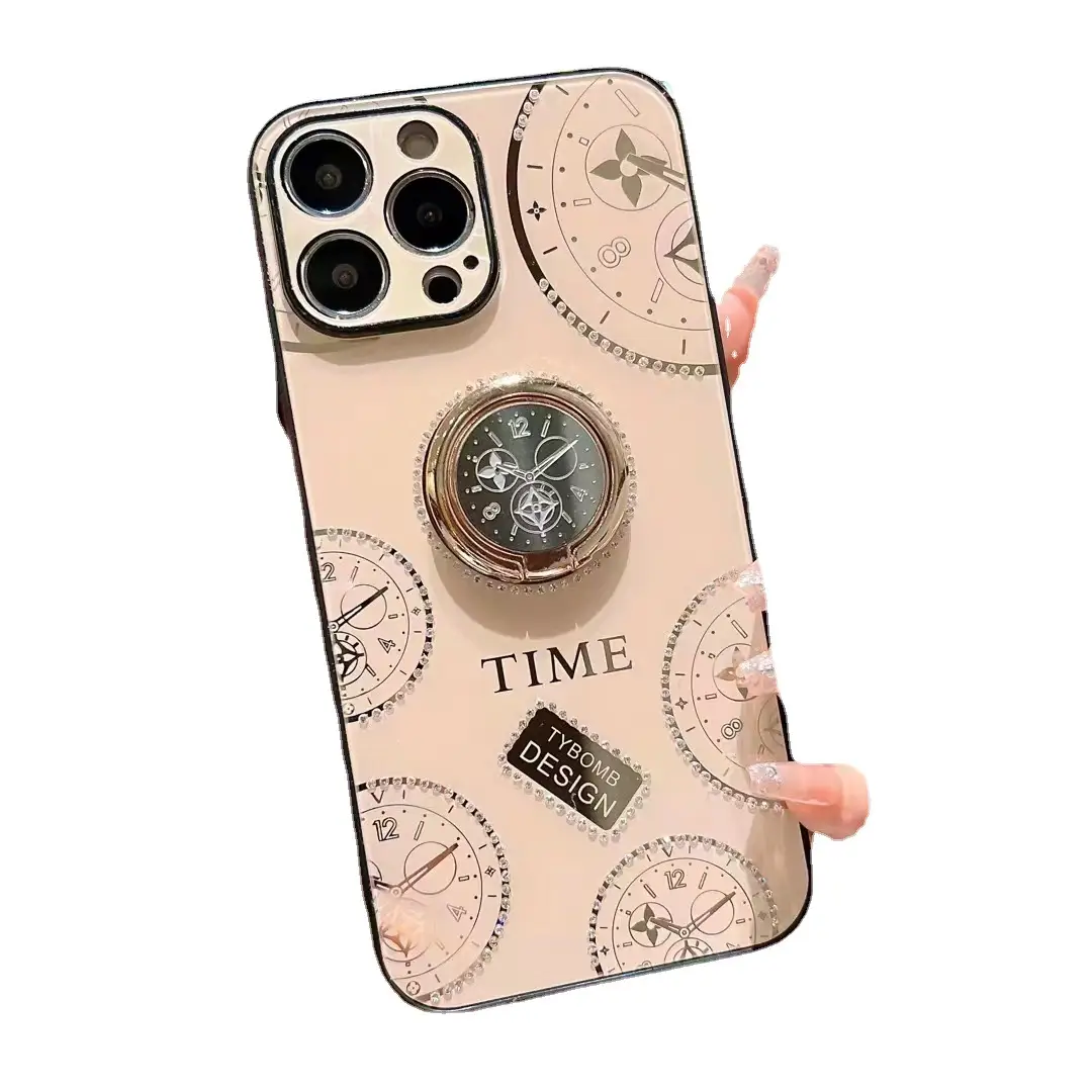 Magnetic iPhone Case with Diamond Clock Dial & Bracket - Image 9