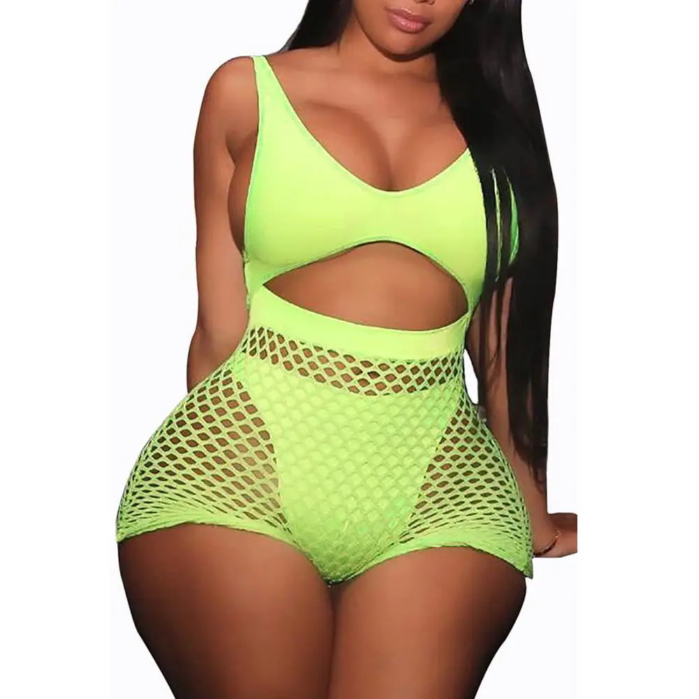 2024 Stretch High Hollow Mesh See-Through Shorts - Image 2
