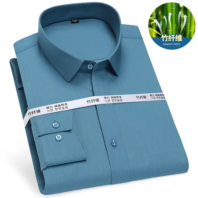 Gold Shield Bamboo Fiber Men's Long Sleeve Shirt - Image 9