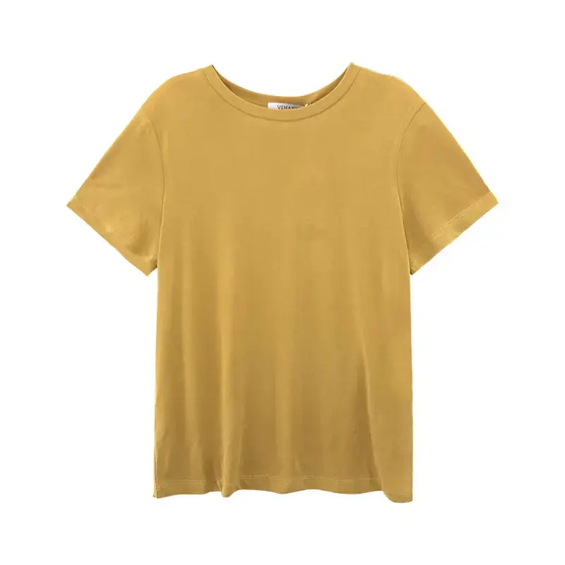 Women Korean Style Cupro T-Shirt 2025 Summer Loose Fit - Image 26