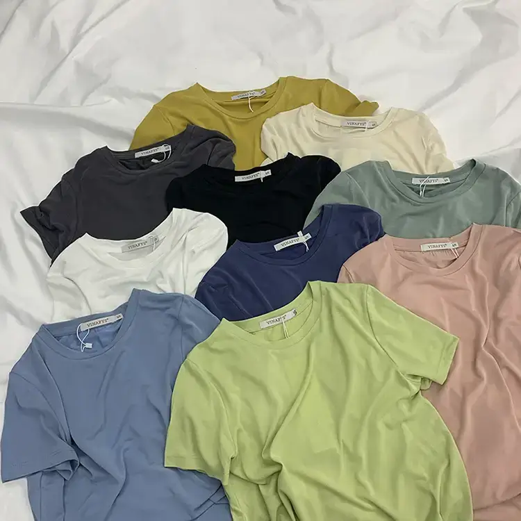 Women Korean Style Cupro T-Shirt 2025 Summer Loose Fit — feature 10