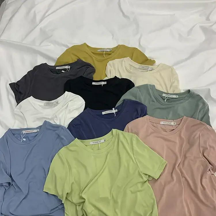 Women Korean Style Cupro T-Shirt 2025 Summer Loose Fit — feature 11