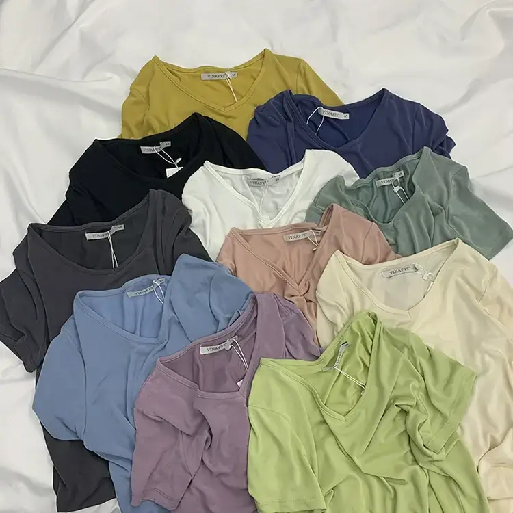 Women Korean Style Cupro T-Shirt 2025 Summer Loose Fit — feature 12