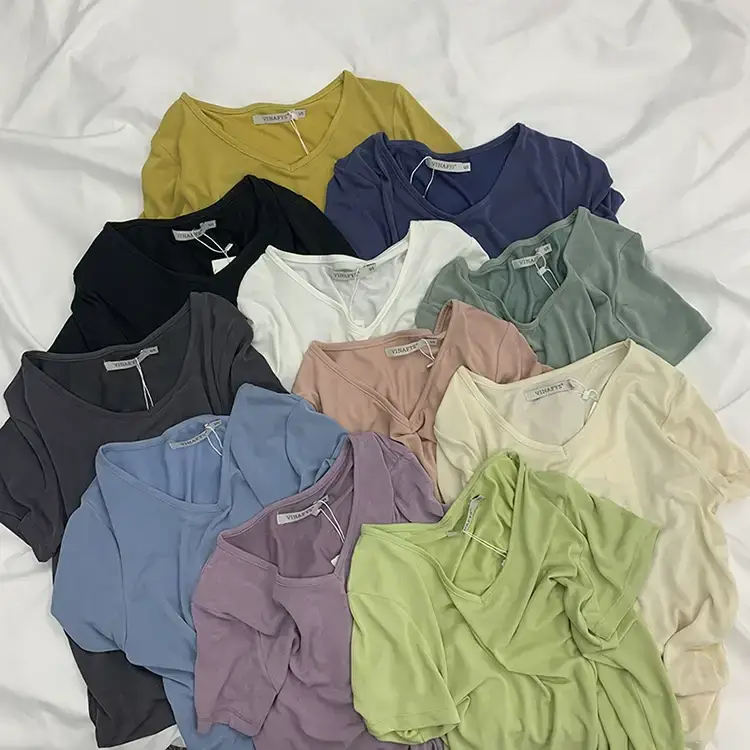Women Korean Style Cupro T-Shirt 2025 Summer Loose Fit — feature 13