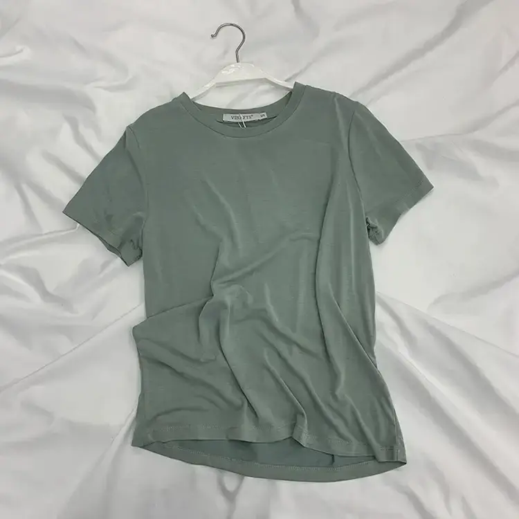 Women Korean Style Cupro T-Shirt 2025 Summer Loose Fit — feature 17