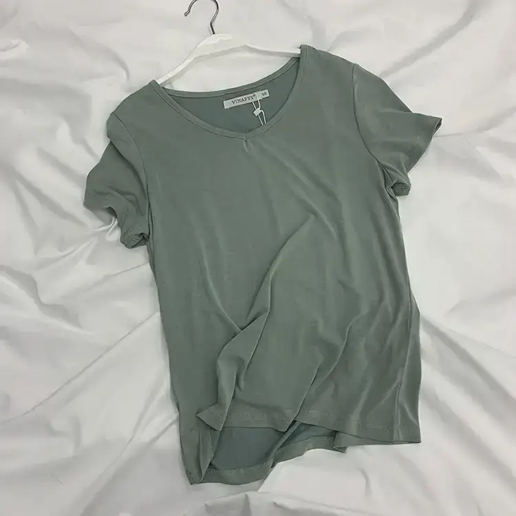 Women Korean Style Cupro T-Shirt 2025 Summer Loose Fit — feature 26