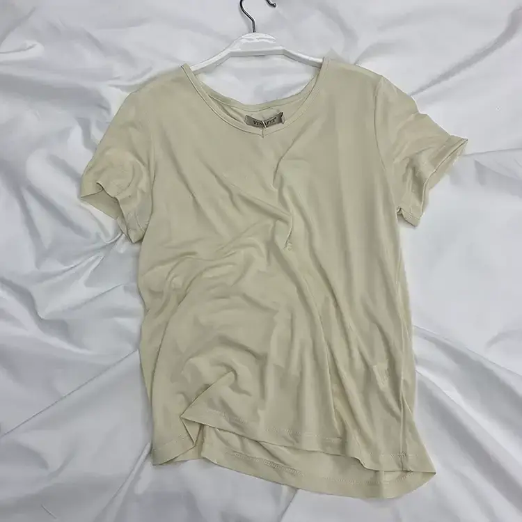 Women Korean Style Cupro T-Shirt 2025 Summer Loose Fit — feature 29