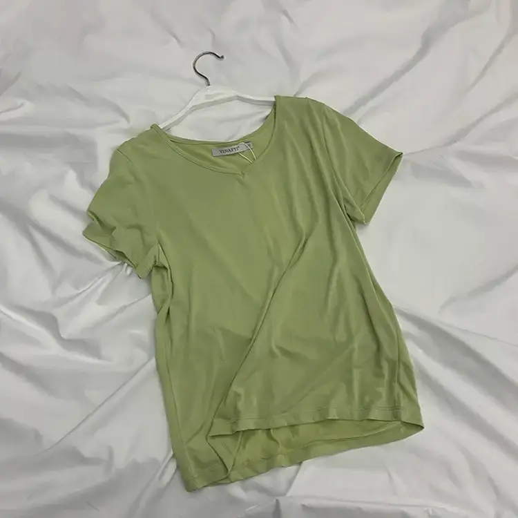 Women Korean Style Cupro T-Shirt 2025 Summer Loose Fit — feature 30