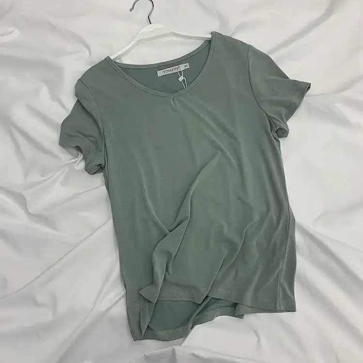 Women Korean Style Cupro T-Shirt 2025 Summer Loose Fit — feature 31