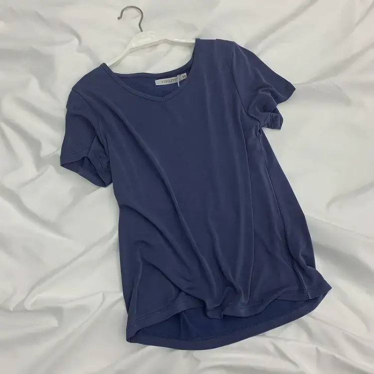 Women Korean Style Cupro T-Shirt 2025 Summer Loose Fit — feature 34